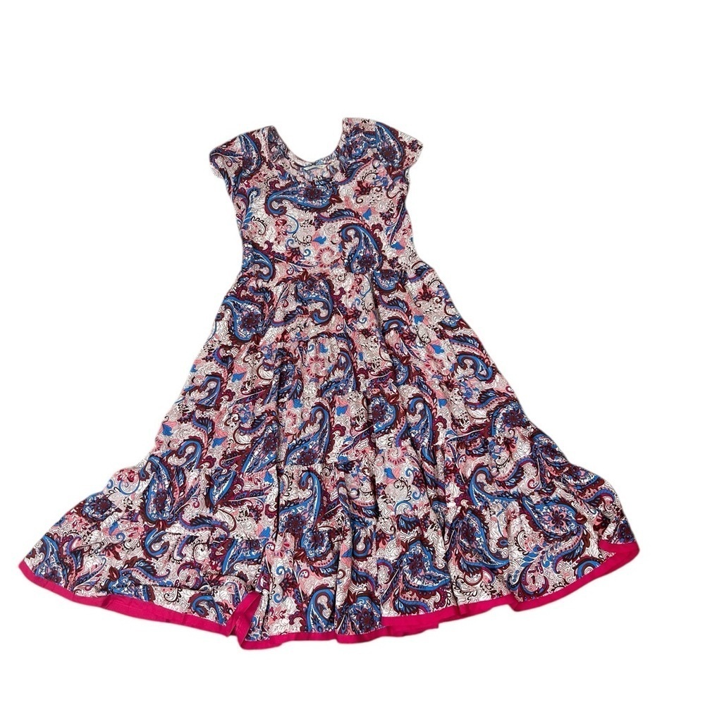 Soft Surroundings Size L Kara Paisley Maxi Dress Multicolor Boho Cottagecore - Picture 12 of 13